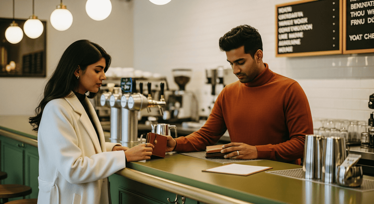 Coffee shop transactions for small businesses